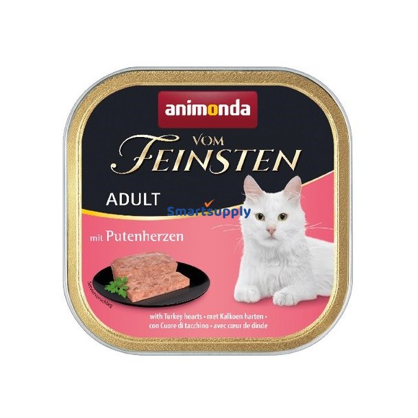 Animonda Vom Feinsten Voksne Kalkunhjerter - Vdfoder Til Katte - 100G