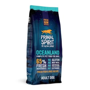 PRIMAL SPIRIT Oceanland Ryba  halvfugtigt hundefoder til allergiske hunde  12 kg