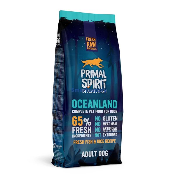 PRIMAL SPIRIT Oceanland Ryba  halvfugtigt hundefoder til allergiske hunde  12 kg