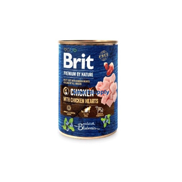 Brit Premium By Nature Chicken And Hearts - Vdfoder Til Hunde - 400 G