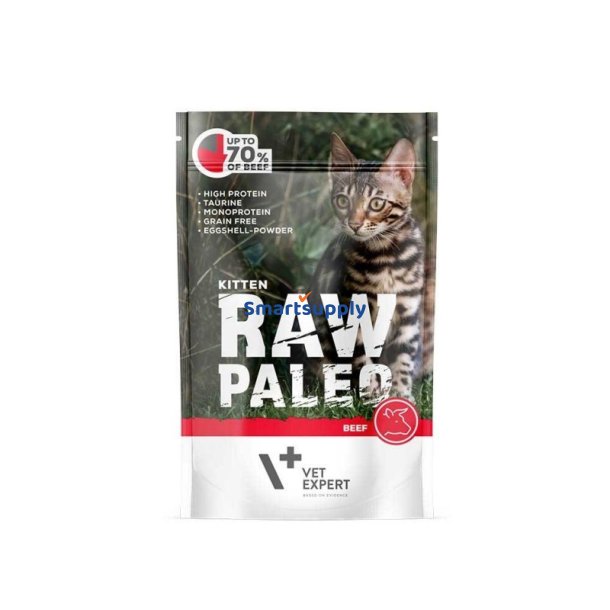 RAW PALEO Kitten Cat Beef - vdfoder til killinger - 100 g
