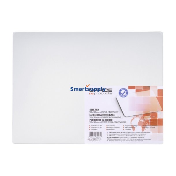 Skriveunderlag skridsikker 50 x 70 cm, gennemsigtig