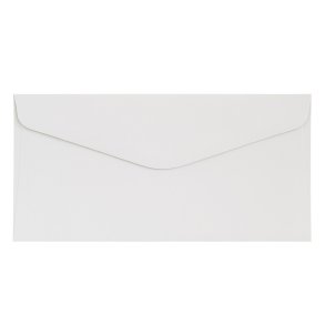 Smooth white kuverter 10 stk. 105mm x 216mm (DL)