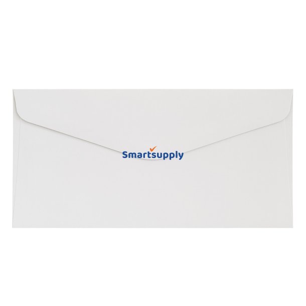 Smooth white kuverter 10 stk. 105mm x 216mm (DL)