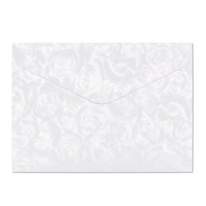 Slv roser metalliserede kuverter 10 stk. 114mm x 162mm