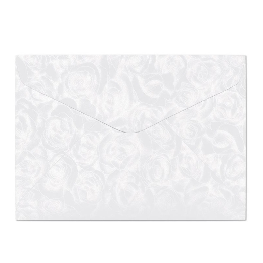 S�lv roser metalliserede kuverter 10 stk. 114mm x 162mm