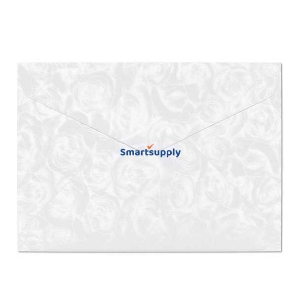 S�lv roser metalliserede kuverter 10 stk. 114mm x 162mm