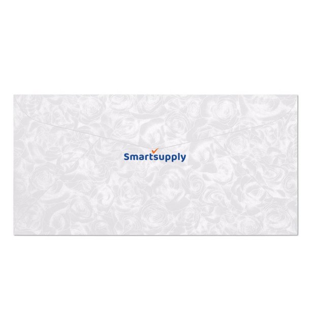 S�lv roser m�nstrede kuverter 10 stk. 105mm x 216mm (DL)