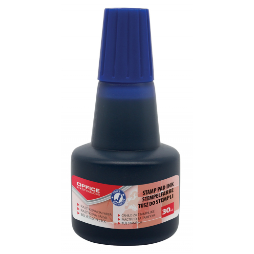 Stempelfarve til gummistempler 30ml bl�