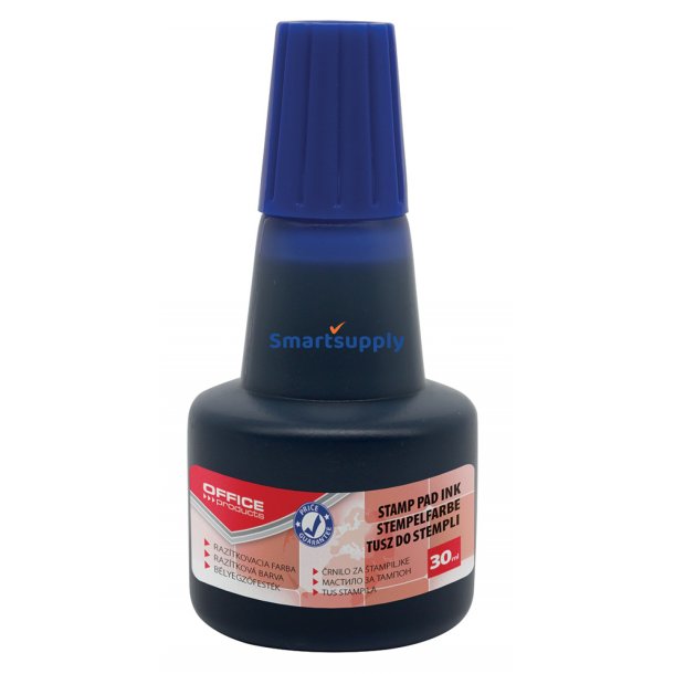 Stempelfarve til gummistempler 30ml bl