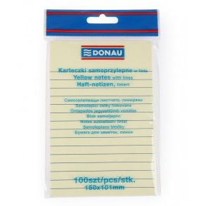 Sticky Notes linjeret blok 101x150 mm - 12 stk a´ 100 blade