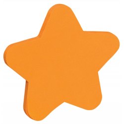 Sticky Notes orange stjerner 70 mm - 1 stjerne a&acute; 50 blade
