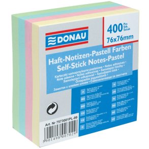 Sticky Notes pastel mix 76x76 mm - 1 blok a´ 400 blade