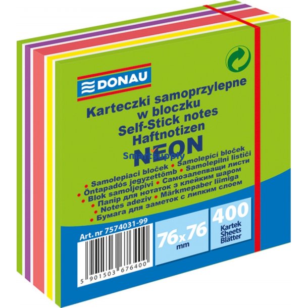Sticky Notes pastel/neon mix 76x76 mm - 1 blok a&acute; 400 blade