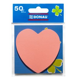 Sticky Notes pink hjerter 70 mm - 1 stk a&acute; 50 blade