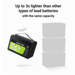 Green Cell alias Cell CUBE LiFePO4 125Ah 12,8V 1600Wh liio geleies fosfato baterija kemperiui, sauls energijai, neprijungtai prie tinklo, laivui Lithium jern fosfat (LiFePO4) 125 At