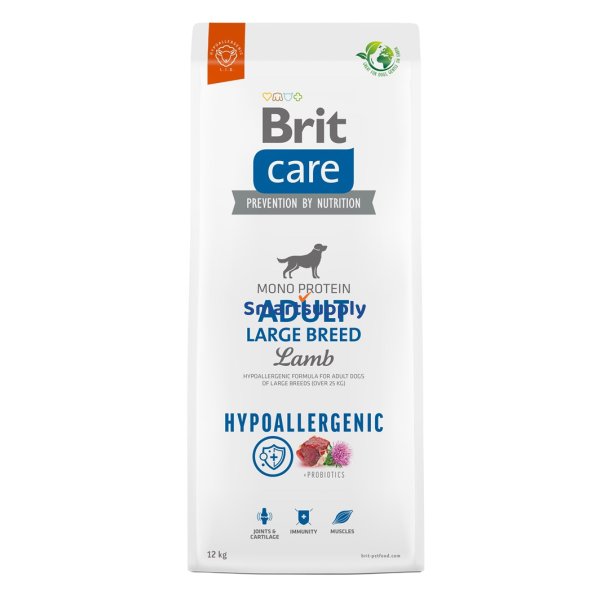 Brit Care Hypoallergen Voksen Lam Af Stor Race - Trfoder Til Hunde - 12 Kg