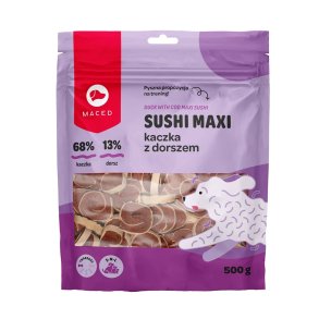MACED Duck with cod Maxi sushi - godbid til hund - 500g