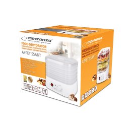 Esperanza EKD004 hydreringsmaskine til mad, Transparent, Hvid 250 W