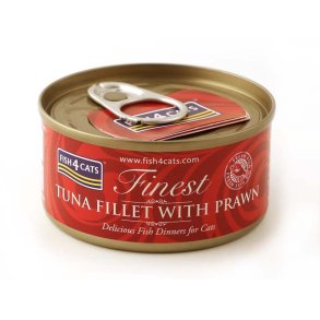 FISH4CATS Tuna fillet with prawn - vd kattefoder - 70g