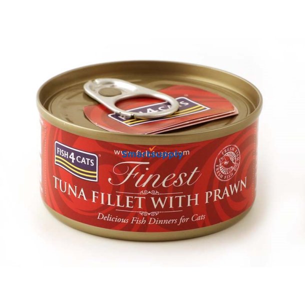 FISH4CATS Tuna fillet with prawn - vd kattefoder - 70g