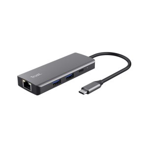 Trust Dalyx - 6-i-1 USB-C-multiportadapter, 1000 Mbit/s (slv)