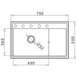 St - PYRAMIS CAMEA (79X50) 1B 1D L vask + IDEA BLACK EDITION blandingsbatteri - 070168402BE - Volcano