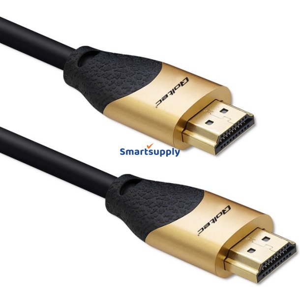 Qoltec 50355 HDMI v2.1 kabel Ultra hj hastighed 8K | 60Hz | 28AWG | GULD | 2m