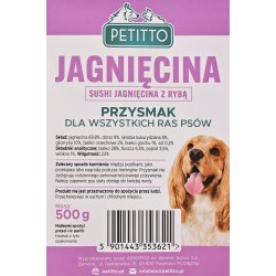 PETITTO Sushi Lamb with fish - godbid til hund - 500g