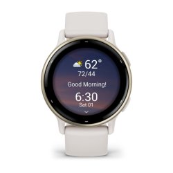 Garmin Vivoactive 5 3,05 cm (1.2") AMOLED 42 mm Digital 390 x 390 pixel Berringsskrm Hvid Wi-Fi GPS (satellit)