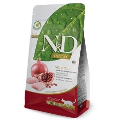 FARMINA N&D Prime Neutered Chicken&Pomegranate Adult - trfoder til kattekillinger -  5 kg