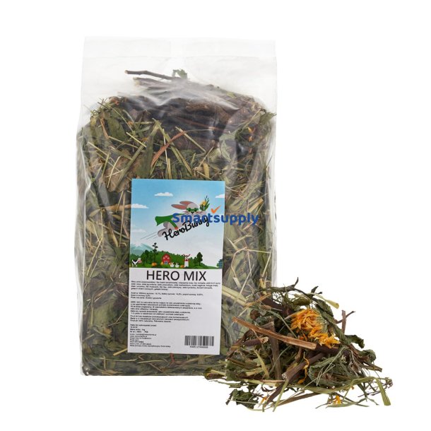 Factoryherbs Hero Bunny Hero Mix - Foder Til Gnavere Og Kaniner - 1 Kg