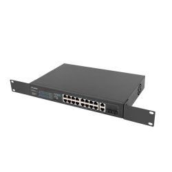 Lanberg Switch Rack 19" Poe+ 16X 100Mb /2X Combo Gigabit Ethernet 150W