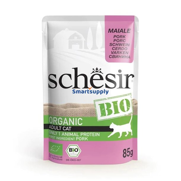 Schesir Bio Pork - Vdfoder Til Katte - 85 G