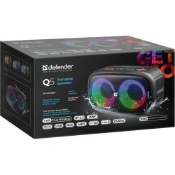 DEFENDER Q5 BLUETOOTH-HJTTALER 5.3 20W LED/BT/FM/USB/TWS