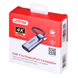 Unitek Adapter Usb-C, Displayport 1.4, 8K@60Hz, V1415a