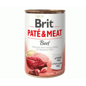 BRIT Pat & Meat med oksekd - vdt hundefoder - 400g