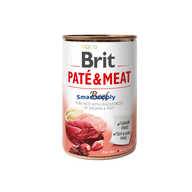 BRIT Pat & Meat med oksekd - vdt hundefoder - 400g