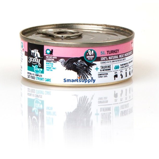 3COTY Turkey Struvite care - vd kattefoder - 80g