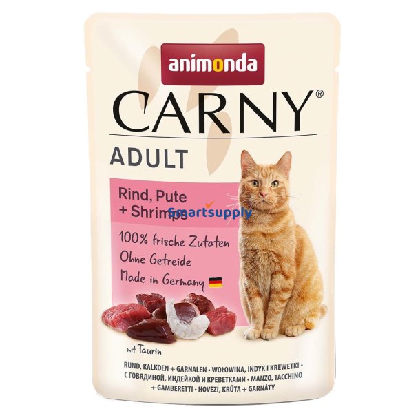 Animonda Carny Adult Oksekd, Kalkun Og Rejer - Vdfoder Til Katte - 85G