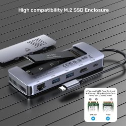 Unitek Active Hub Usb-C 10Gbps,M.2,Hdmi , Pd 100W