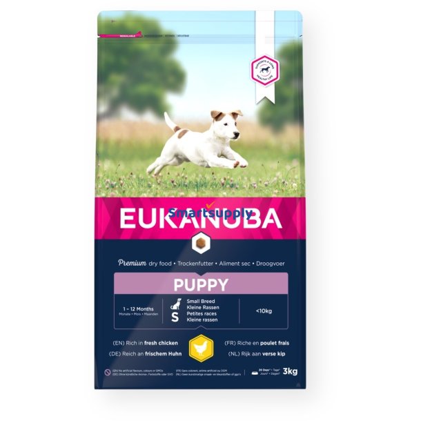 Eukanuba Growing Puppy Small Breed Hundehvalp Kylling 3 kg