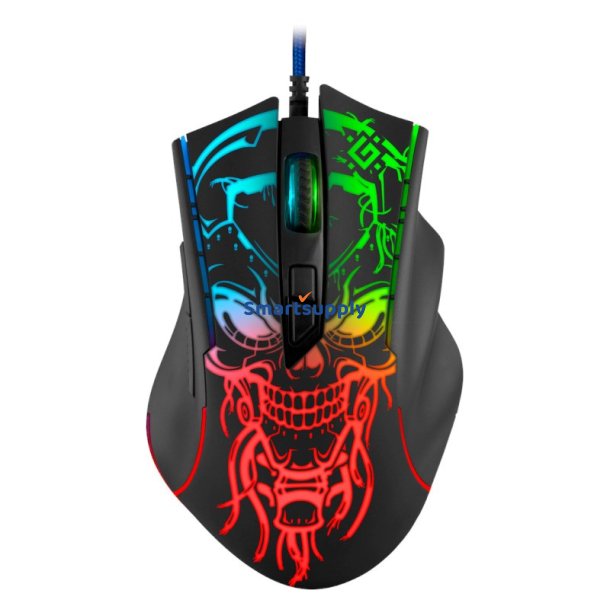 Gaming, Optisk, Kablet Mus Defender Gm-928 Bulletstorm 7200Dpi 7P Lyser