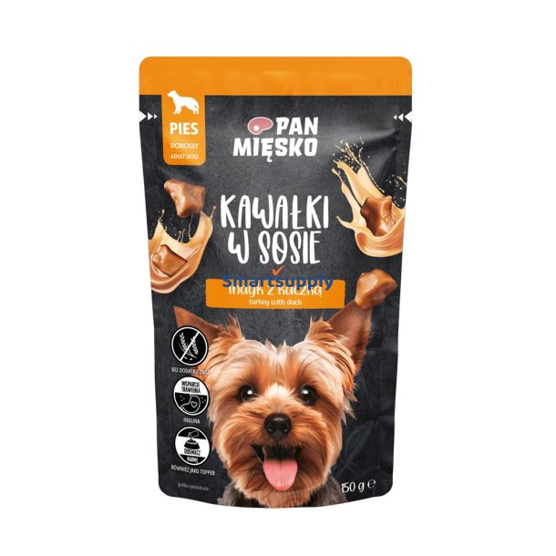 PAN MISKO Pieces in sauce Turkey with duck - vdfoder til hunde - 150g