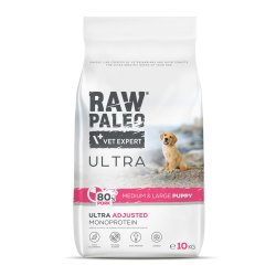 RAW PALEO Ultra Pork Medium & Large Puppy - t�rfoder til hunde - 10kg