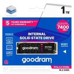 Goodram PX700 SSD SSDPR-PX700-01T-80 intern solid state drev M.2 1 TB PCI Express 4.0 NVMe 3D NAND