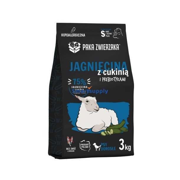 PAKA ZWIERZAKA Lamb with zucchini S - trfoder til hunde - 3kg