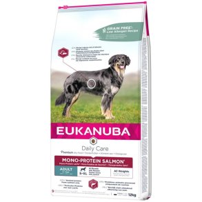 EUKANUBA Daily Care Adult Mono Protein Salmon - trfoder til hunde - 12 kg