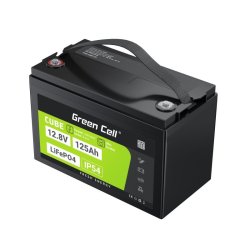 Green Cell alias Cell CUBE LiFePO4 125Ah 12,8V 1600Wh liio geleies fosfato baterija kemperiui, sauls energijai, neprijungtai prie tinklo, laivui Lithium jern fosfat (LiFePO4) 125 At