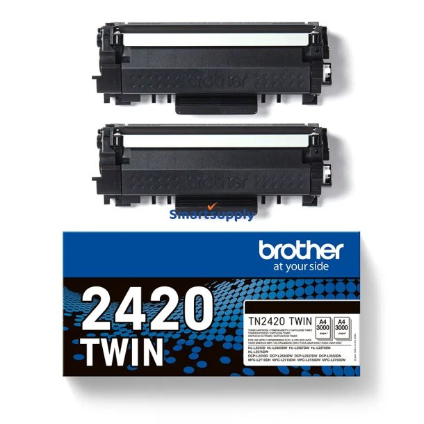 Brother TN-2420 toner 2-pack 6.000 sider original